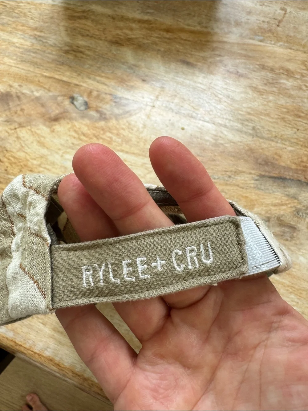 Rylee + Cru Tan and Cream Striped Kids Cap